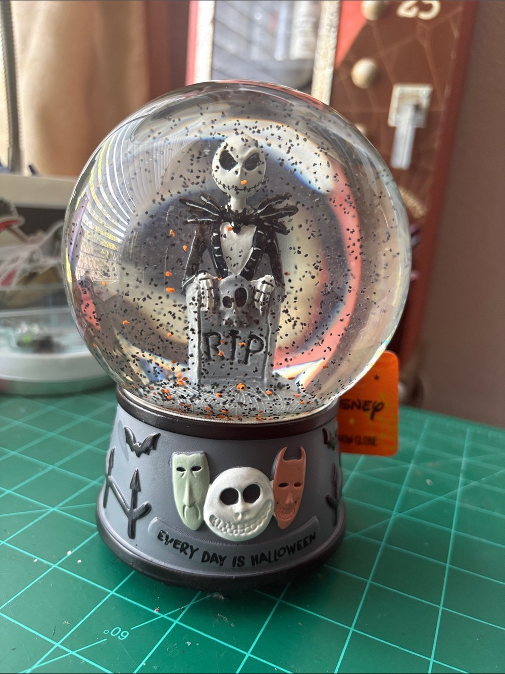 Disney The Nightmare Before Christmas Jack Skellington Snow Globe - Black & Gray